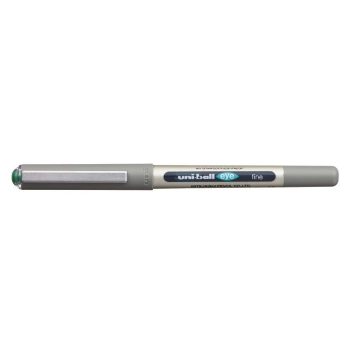 Uni-ball Eye Fine UB-157 Boligrafo de Tinta Liquida - Punta de Bola 0.7mm - Tinta Resistente al Agua y Luz - Sistema de Control de Tinta - Color Verde