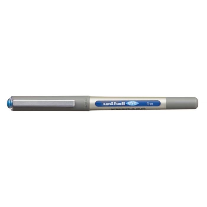 Uni-ball Eye Fine UB-157 Boligrafo de Tinta Liquida - Punta de Bola 0.7mm - Tinta Resistente al Agua y Luz - Sistema de Control de Tinta - Color Azul Claro