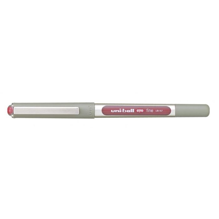 Uni-ball Eye Fine UB-157 Boligrafo de Tinta Liquida - Punta de Bola 0.7mm - Tinta Resistente al Agua y Luz - Sistema de Control de Tinta - Color Vino