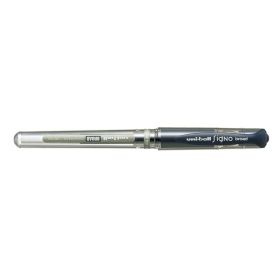 Uni-ball Signo Broad UM-153 Roller de Tinta Gel - Punta de Bola 1mm - Trazo Estilografico - Sujecion de Caucho - Color Azul Oscuro