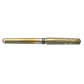 Uni-ball Signo Broad UM-153 Roller de Tinta Gel - Punta de Bola 1mm - Trazo Estilo Pluma - Sujecion de Caucho - Color Oro