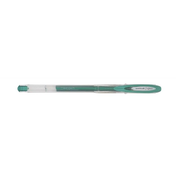 Uni-ball Signo Noble Metal UM-120NM Boligrafo de Tinta Gel - Punta de Bola 0.8mm - Tinta Resistente al Agua y Luz - Escribe en Papel Negro y Blanco - Color Verde