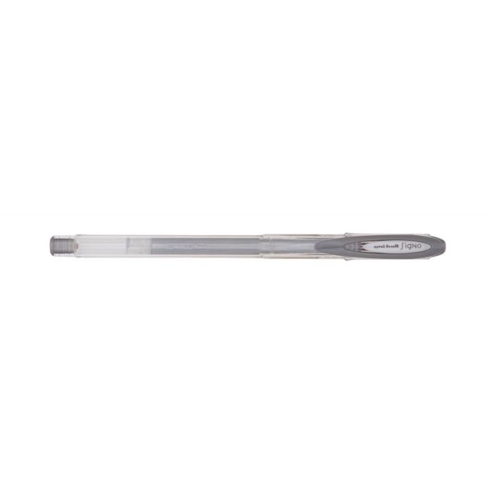 Uni-ball Noble Metal UM-120NM Boligrafo de Tinta Gel Signo - Punta de Bola 0.8mm - Tinta Resistente al Agua y Luz - Escribe en Papel Negro y Blanco - Color Plata