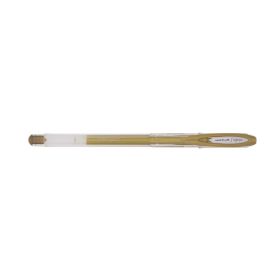 Uni-ball Signo Noble Metal UM-120NM Roller de Tinta Gel - Punta de Bola 0.8mm - Tinta Resistente al Agua y Luz - Escribe en Papel Negro y Blanco - Color Oro