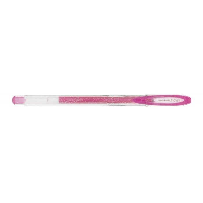 Uni-ball Signo Sparkling UM-120SP Roller de Tinta Gel - Punta de Bola 1mm - Tinta Pigmentada Resistente al Agua y Luz - Efecto Purpurina - Color Rosa