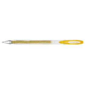 Uni-ball Signo Sparkling UM-120SP Boligrafo de Tinta Gel - Punta de Bola 1mm - Tinta Pigmentada Resistente al Agua y Luz - Efecto Purpurina - Color Oro