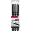 Uni-ball PIN 02/04/08 Pack de 3 Rotuladores Calibrados - Punta Poliacetal - Tinta Pigmentada Resistente al Agua y Luz - Color Negro