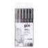 Uni-ball PIN-200(S) Pack de 6 Rotuladores Calibrados - Punta Poliacetal - Tinta Pigmentada Resistente al Agua y Luz - Ideal para Dibujo Profesional y Escritura - Color Surtido