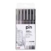 Uni-ball PIN-200(S) Pack de 6 Rotuladores Calibrados - Punta Poliacetal - Tinta Pigmentada Resistente al Agua y Luz - Ideal para Dibujo Profesional y Escritura - Color Surtido