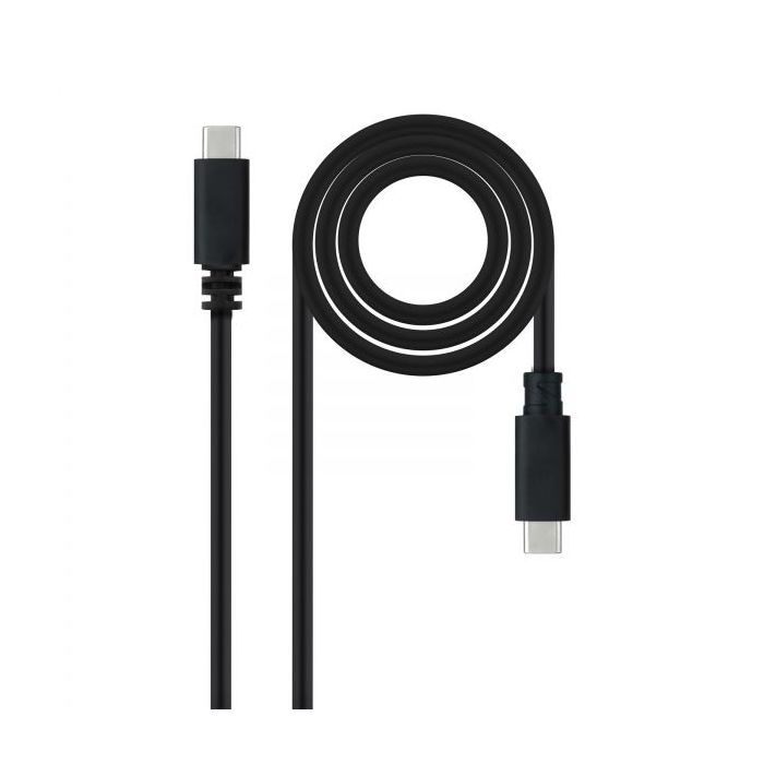 Nanocable Cable USB 2.0 3A - Tipo USB-C/M-USB-C/M - 1.5m - Color Negro