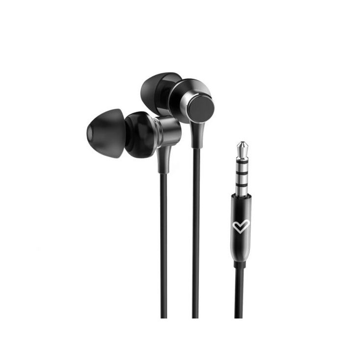 Energy Sistem Metallized Auriculares con Cable - Microfono Integrado - Control de Volumen - Color Negro