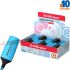 Erichkrause Visioline Mini 10 Fluorescentes - Emoticonos Divertidos - Punta Biselada - Color Azul