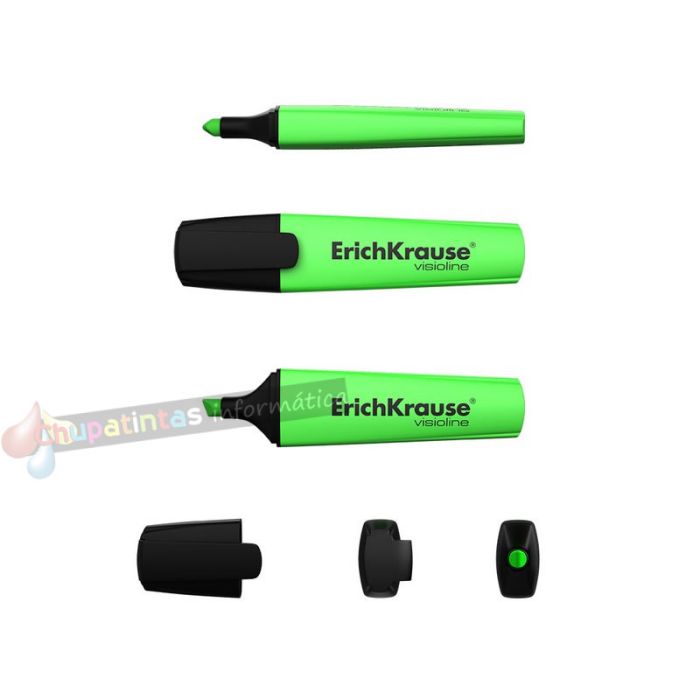 Erichkrause Visioline V-12 - Marcador de Texto - Punta Biselada - Tinta Fluorescente a Base de Agua - Verde-2