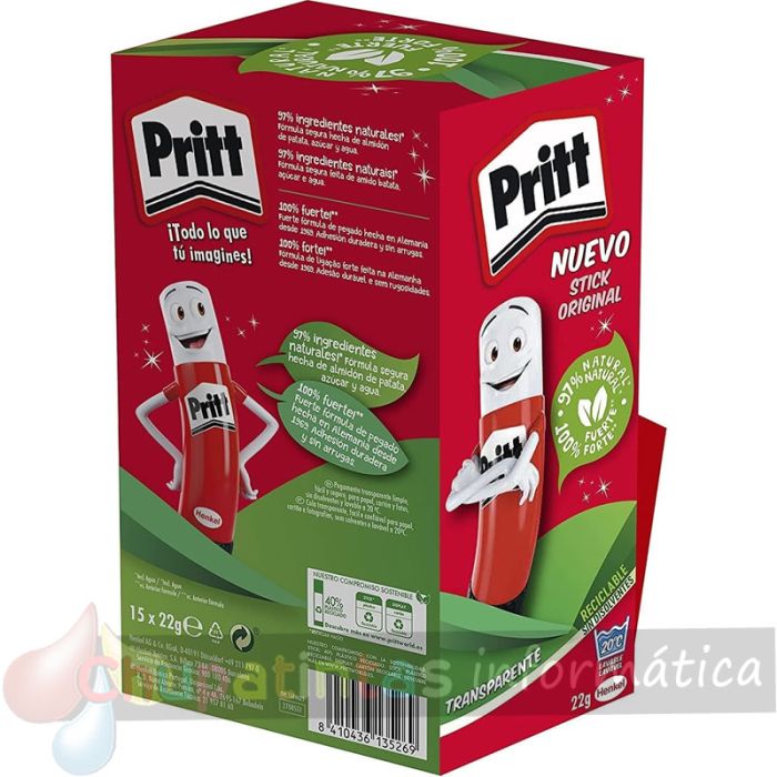 Pritt Barra de Pegamento 22grs - Sin Disolventes - 97% de Ingredientes Naturales - Lavable a 20ºC - Seguro para Niños-3