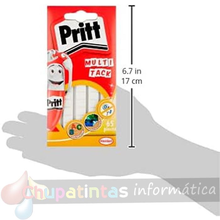 Multitack Pack de 65 Piezas de Masilla Adhesiva Blanca - Fuertes, Limpias y Removibles-4