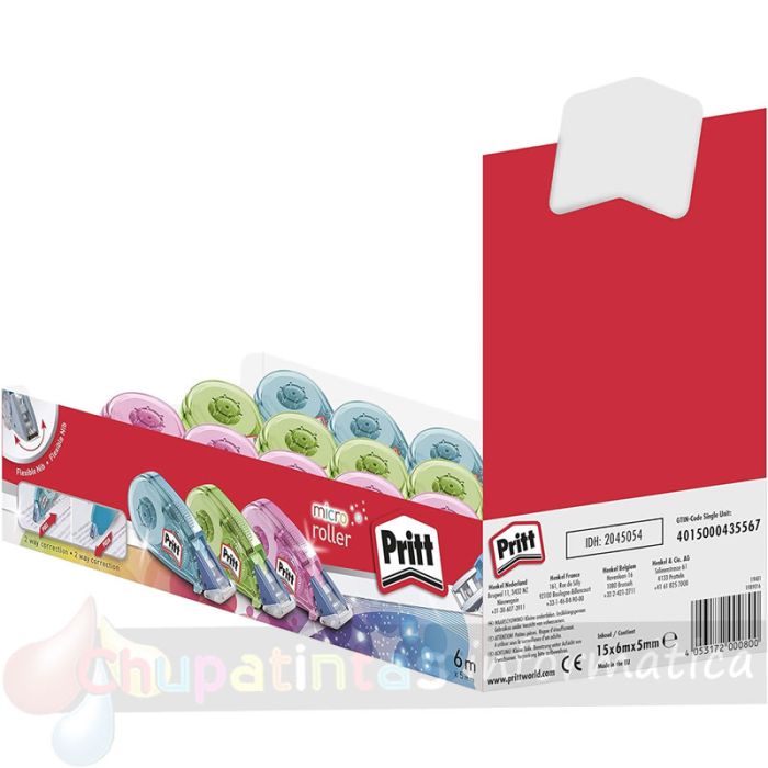 Pritt Micro Roller Expositor de 15 Correctores 5mm x 6m-3
