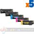 Xerox Phaser 6510/WorkCentre 6515 Pack de 5 Cartuchos de Tóner Genéricos