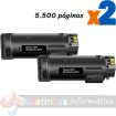 Xerox Phaser 6510/WorkCentre 6515 Negro Pack de 2 Cartuchos de Toner Genericos - Reemplaza 106R03480/106R03476