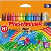 Bic Kids Plastidecor Caja de 18 Lapices de Cera - Extraresistentes - Facil de Sacar Punta - No Mancha