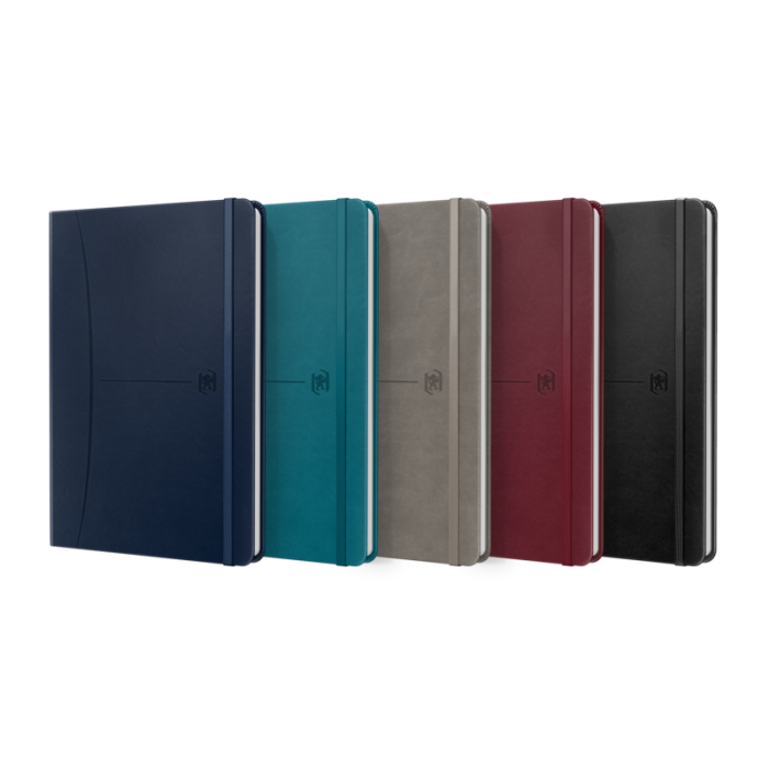 Oxford Signature Cuaderno Cosido Tapa Extradura A5 Liso - 80 Hojas - Colores Surtidos