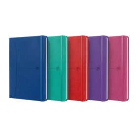 Oxford Signature Cuaderno Cosido Tapa Extradura A5 Liso - 80 Hojas - Colores Surtidos