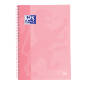 Oxford School Touch Europeanbook 1 A4+ Tapa Extradura - Cuaderno con Tapa Resistente - 80 Hojas de Papel de Alta Calidad - Diseño Flamingo Pastel