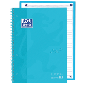 Oxford School Touch Europeanbook 1 A4+ Tapa Extradura - Tamaño A4+ - Tapa Resistente - 80 Hojas - Color Azul Pastel