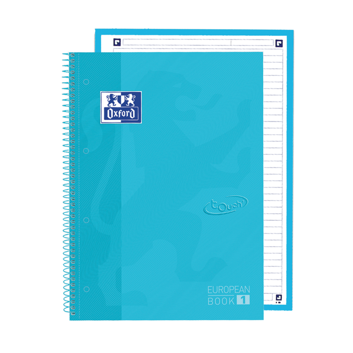 Oxford School Touch Europeanbook 1 A4+ Tapa Extradura - Tamaño A4+ - Tapa Resistente - 80 Hojas - Color Azul Pastel