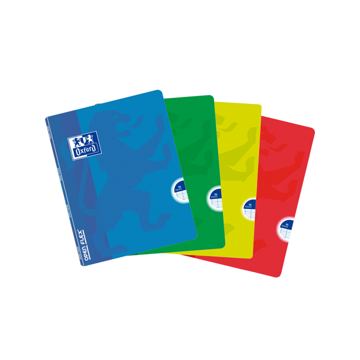 Oxford School Classic Openflex A5 Libreta Grapada - Tapa de Plastico Resistente - 1 Linea con 2 Margenes - 48 Hojas - Colores Surtidos