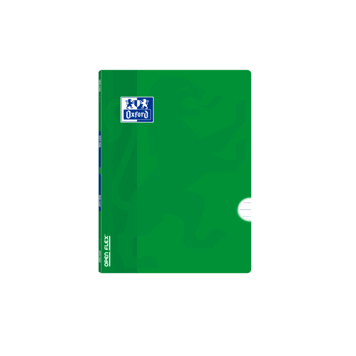 Oxford School Classic Openflex A5+ Libreta Grapada - Tapa de Plastico Resistente - 1 Linea con Margen - 48 Hojas - Color Verde