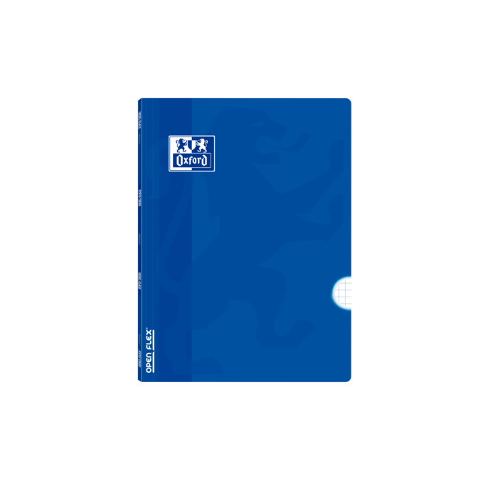 Oxford School Classic Openflex A5+ Libreta Grapada - Tapa de Plastico Resistente - 48 Hojas con Margen - Cuadricula 4x4 - Color Azul