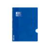 Oxford School Classic Openflex A5+ Libreta Grapada - Tapa de Plastico Resistente - 48 Hojas con Margen - Cuadricula 4x4 - Color Azul