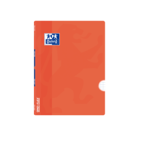Oxford School Classic Openflex A5+ Libreta Grapada - Tapa de Plastico Resistente - 48 Hojas con Margen - Cuadricula 4x4 - Color Naranja