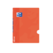 Oxford School Classic Openflex A5+ Libreta Grapada - Tapa de Plastico Resistente - Pauta 3.5 con Margen - 48 Hojas - Color Naranja