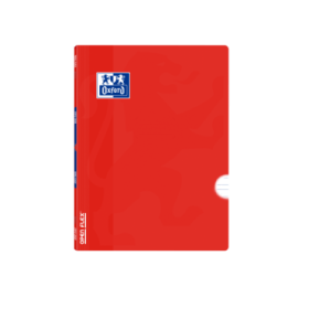 Oxford School Classic Openflex A5+ Libreta Grapada - Tapa de Plastico Resistente - Pauta 3.5 con Margen - 48 Hojas de Alta Calidad - Color Rojo