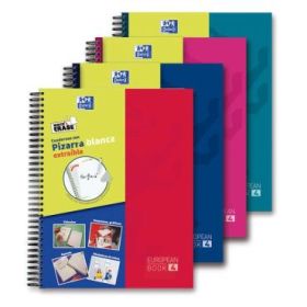Oxford School Classic Write-Erase Europeanbook 4 - Tapa Extradura - Pizarra Blanca Extraible - 120 Hojas