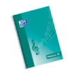Oxford Cuaderno de Musica Espiral Formato Folio 20 Hojas - 15 Pentagramas Interlineado de 2mm - Tapa Blanda - Color Ice Mint