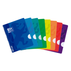 Oxford School Openflex A4 Libreta Grapada - Tapa de Plastico Resistente - 48 Hojas con Cuadricula 5x5 - 2 Margenes - Colores Surtidos