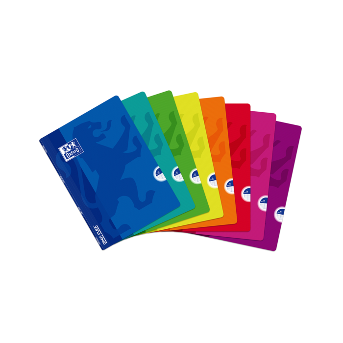 Oxford School Openflex A4 Libreta Grapada - Tapa de Plastico Resistente - Pauta 3.5 con Margen - 48 Hojas de Papel de Alta Calidad