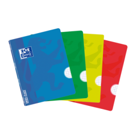 Oxford School Openflex A5 Libreta Grapada - Tapa de Plastico Resistente - 48 Hojas con Cuadricula 5x5 - 2 Margenes para Anotaciones - Colores Surtidos