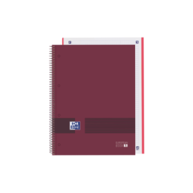Oxford - You Europeanbook A4+ Tapa Extradura - Cuaderno de 80 Hojas - Tamaño A4+ - Cuadricula 5x5 - Color Burdeos