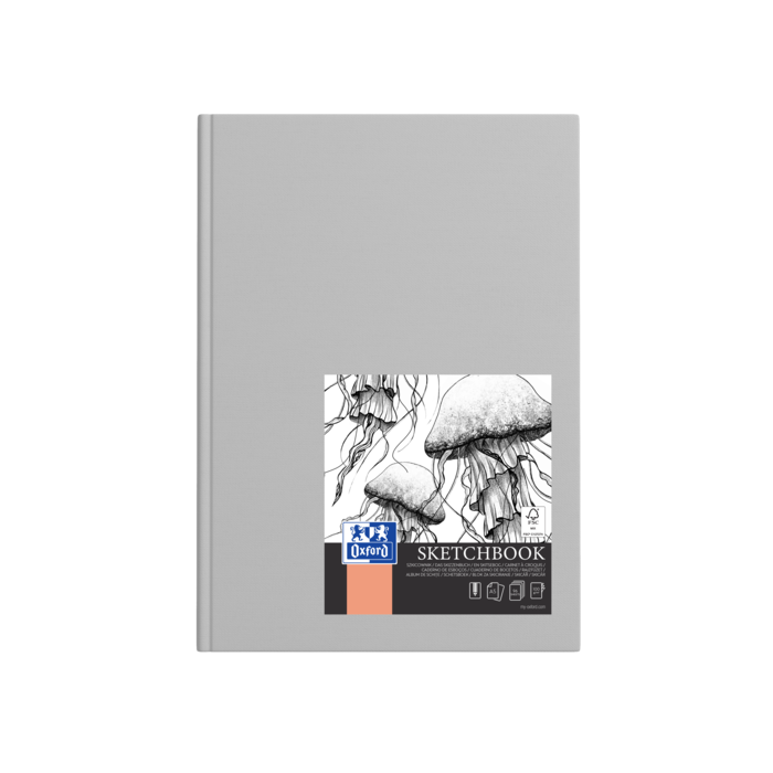 Oxford Artbooks A5 Tapa Extradura - Cuaderno Cosido para Esbozos - 96 Hojas de 100gr - Colores Surtidos