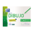 Oxford Dibujo Escolar Bloc Espiral Dibujo A4+ - Tapa Blanda/Contratapa Rigida - 20 Hojas 130gr - con Recuadro y 2 Taladros