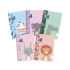 Oxford Kids Libreta Grapada A5+ Lisa Tapa Blanda Tacto Suave Touch - Ideal para Niños - Tamaño A5+ - Tapa Blanda con Tacto Suave - 48 Hojas - Surtido 5 Animal Besties