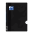 Oxford Libreta Grapada Openflex A4 - Tapa de Plastico Resistente - Grapada para Mayor Durabilidad - 1 Linea con Margen para Escribir Ordenadamente - 48 Hojas de Papel de Alta Calidad - Color Negro
