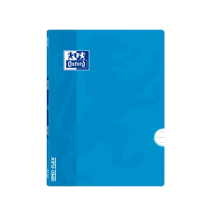 Oxford Libreta Grapada Openflex A4 - Tapa de Plastico Resistente - Grapada para Mayor Durabilidad - 1 Linea con Margen para Organizacion - 48 Hojas de Papel de Alta Calidad - Color Turquesa