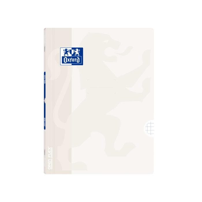 Oxford Libreta Grapada Openflex A4 - Tapa de Plastico Resistente - Grapada para Mayor Durabilidad - 4x4 con Margen para Organizar tus Notas - 48 Hojas de Papel Blanco de Alta Calidad