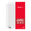 Enri Plus 90gr A4 Recambio Milimetrado - Papel de 90gr - Formato A4 - con Margen - 4 Taladros - 100 Hojas