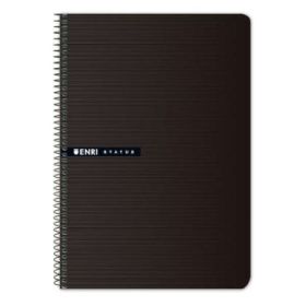 Enri Status 4º Tapa Dura Cuaderno Espiral 4x4 - 100 Hojas - Color Negro