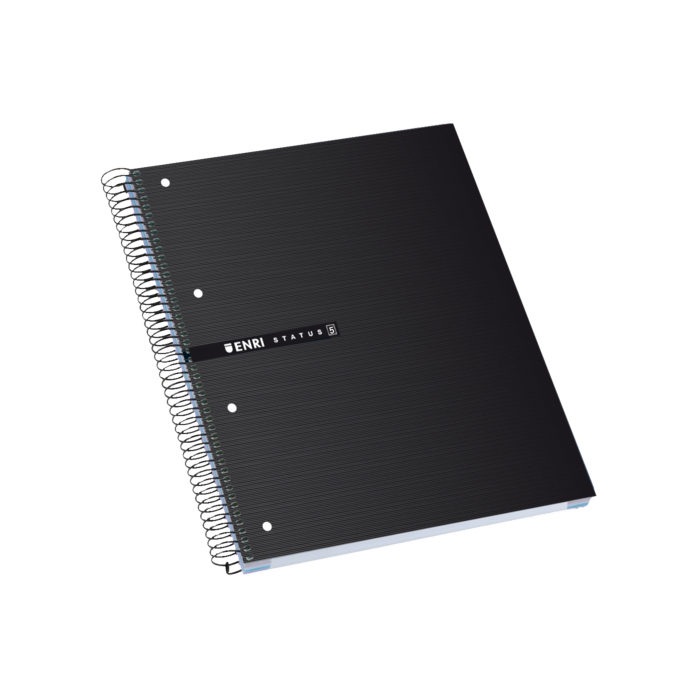 Enri Status A4+ Europeanbook - Tapa Extradura - 160 Hojas - Cuadricula 5x5 - Color Negro